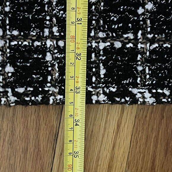 ABERCROMBIE & FITCH Tweed Mini Dress Medium Black Tan NEW Babydoll Retro Casual - Picture 8 of 8